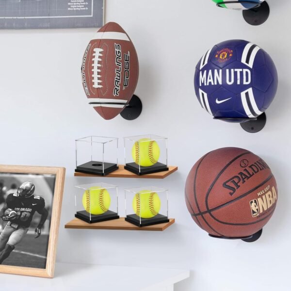 oem/odm 4pcs softball display case acrylic clear display box baseball tennis golf protected stand for signed memorabilia large 12 inch sports game ball storage cube wholesale supplier & factory