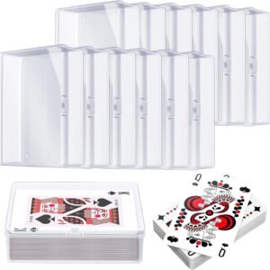 oem/odm kitoyz playing deck card cases clear plastic trading card storage box acrylic card holder box compatible with collectible trading card cases, each case for 100 pcs cards (12 pcs) wholesale supplier & factory