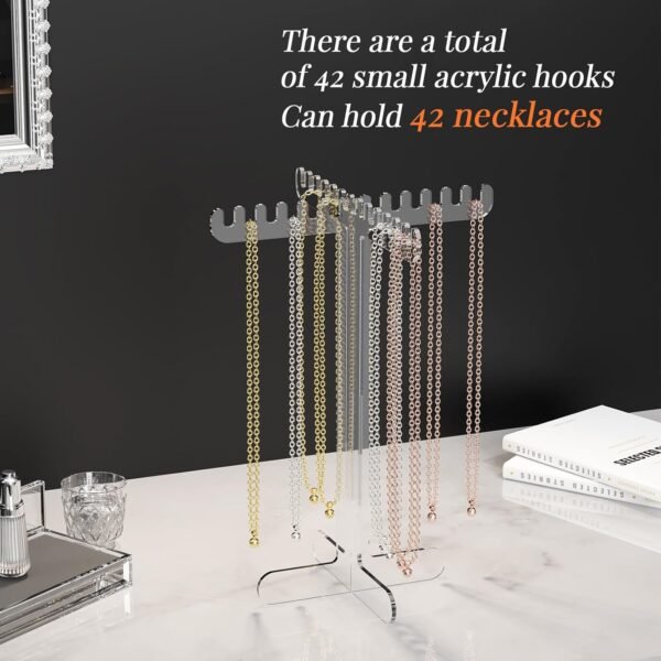 oem/odm necklace holder jewelry stand, acrylic jewelry display holder, necklace hanging organizer, clear tower stand for bangles, necklaces, bracelets, rings, and watch (plane) wholesale supplier & factory