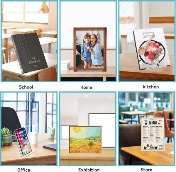 oem/odm 6 pack acrylic book stand, clear book display easel, acrylic book stand holder for displaying comic books, albums, newspaper, magazines, cds, etc wholesale supplier & factory