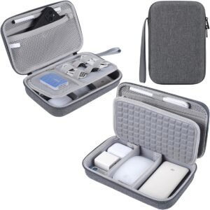 oem/odm hard electronic organizer travel case for macbook power adapter chargers cables power bank apple magic mouse apple pencil usb flash disk sd card hard drive waterproof shockproof carrying case, grey wholesale supplier & factory