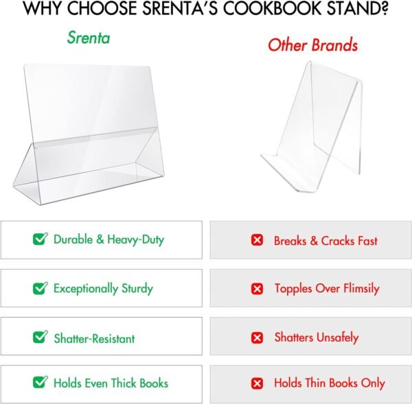 oem/odm durable acrylic cookbook stand transparent easy viewing ipad/tablet holder, great for cooking/baking without making your cook book dirty. wholesale supplier & factory