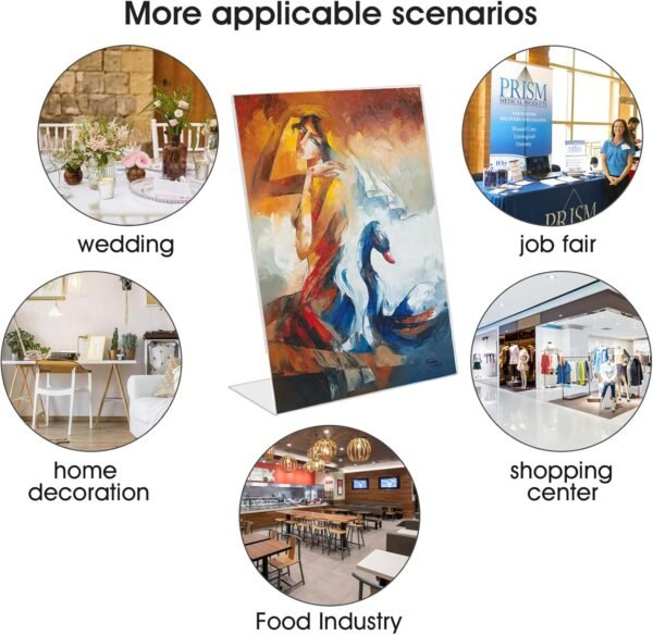 oem/odm acrylic sign stand holder - 8.5x11 inches plastic acrylic literature holders, 12 pack sign holders suit for flyer, magazine, pamphlet, booklet display wholesale supplier & factory