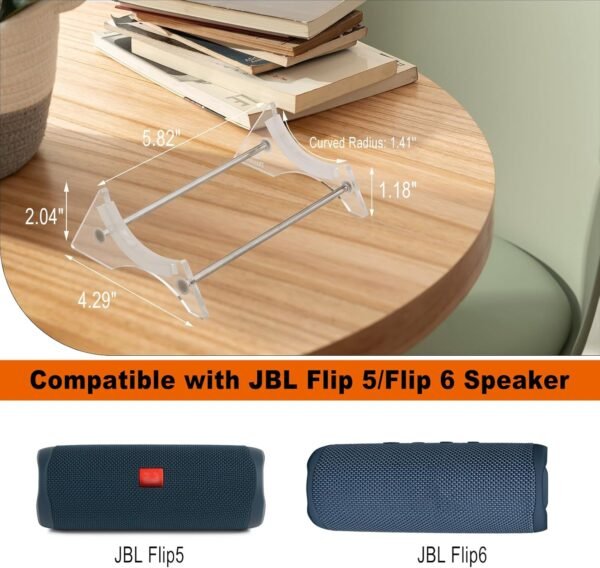 oem/odm txesign acrylic speaker holder - compatible with jbl flip speakers, display stand for jbl flip 5/6, anti-slip base mount (transparent) wholesale supplier & factory