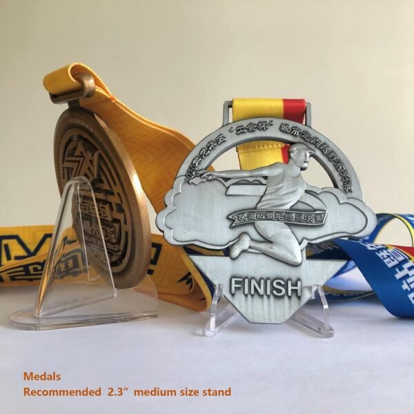 oem/odm thickened version 24 packs card stands sports card holder, card display stand for display graded card challenge medals casino chips, 2.3 inch tall, clear wholesale supplier & factory