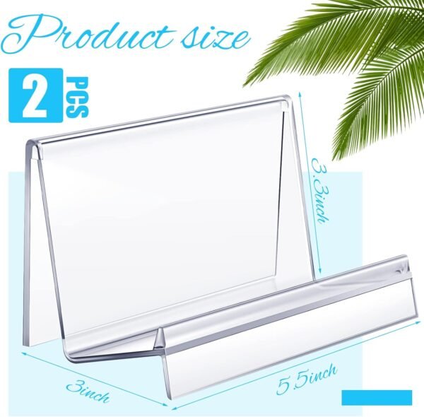 oem/odm qunclay 2 pcs purse display stand clear acrylic wallet display stand purse holder handbag organizer for bag phone cards store wholesale supplier & factory