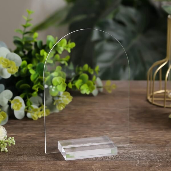 oem/odm uniqooo 3" clear acrylic stand |3mm slot wedding sign holders, perfect for wedding, table number, exhibition, office, restaurant, business, 20 count wholesale supplier & factory