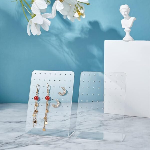 oem/odm ph pandahall 4 pack 72 holes acrylic earring holder organizer ear studs jewelry storage display rack showcase earrings display stand earring storage for selling retail marketing personal 3x2x4.5inch wholesale supplier & factory