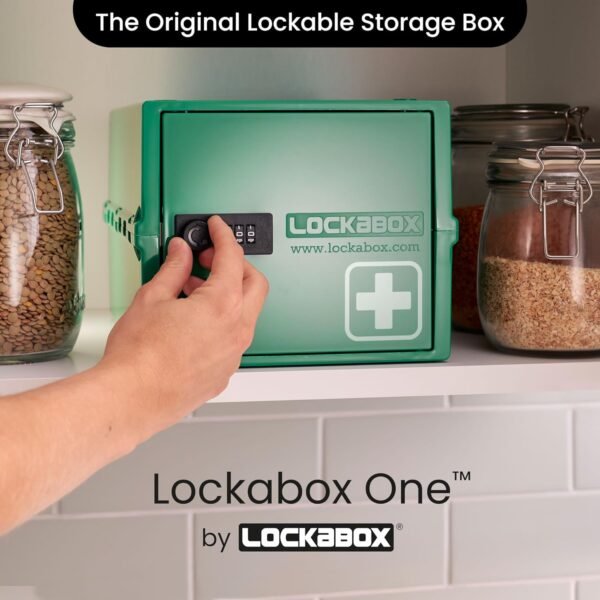 oem/odm lockabox one™ | premium medicine lock box | 10 litre medication lock box with code for medicines, vitamins & supplements | external size 12 x 8 x 6.6 inches (medi green) wholesale supplier & factory
