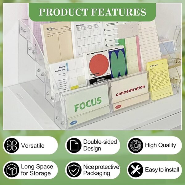 oem/odm 5 tier greeting card display rack, clear acrylic sticker display stand for vendors retail display photo stand for counter tabletop display supplies wholesale supplier & factory