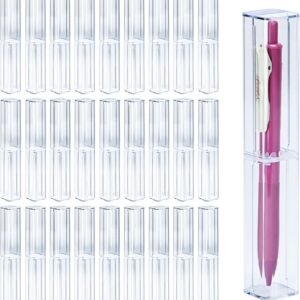oem/odm 25 pack clear pen gift box empty, acrylic clear pen gift boxes empty plastic reusable pen storage container case transparent pencil collection set for small business school office supplies wholesale supplier & factory