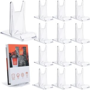 oem/odm 20 pcs book stand for display acrylic book holder display adjustable book easel collector display stand for comic cardboard home office album cd magazine wholesale supplier & factory