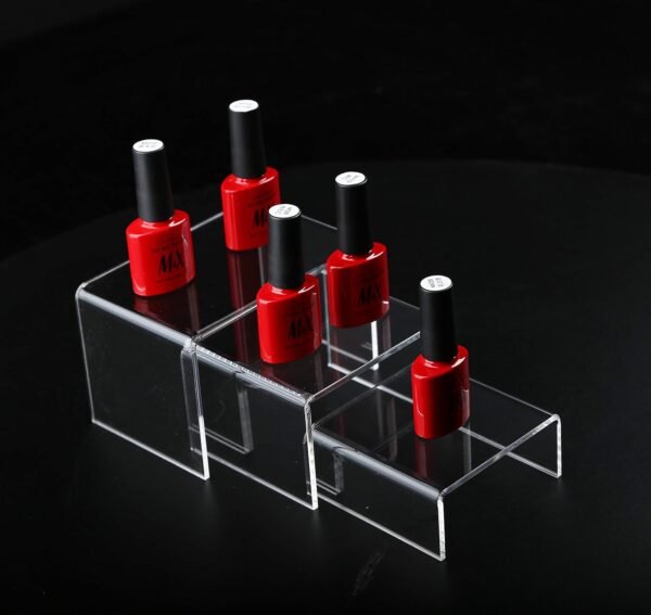 oem/odm jusalpha 6 -piece strong clear acrylic rectangular riser for retail, shelf showcase fixtures for jewelry, display stand for amiibo funko pop figures, cupcakes, food display (2) wholesale supplier & factory