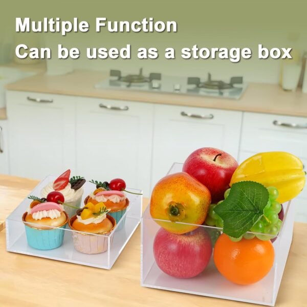oem/odm buffet risers, 6pcs risers display stand for buffet table display acrylic dessert risers box, acrylic cube display stands for party, wedding and event decor, clear, large sizes: 6''7''8" 9" 10" 11'' wholesale supplier & factory