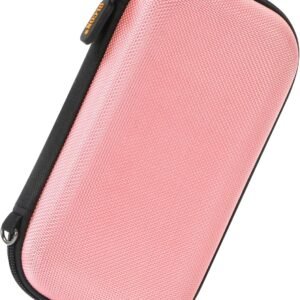 oem/odm glcon electronic organizer travel case - shockproof carrying case hard protective tech pouch for power bank, earbuds, hard drive, smartphone, cable, charger, adapter - small zipper storage bag - pink wholesale supplier & factory