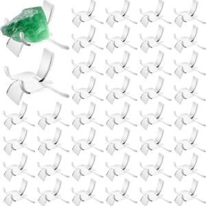 oem/odm jetec 40 pieces acrylic display holder clear display easel stands pedestal collectibles display stands for displaying crystal geodes rock mineral agate coral(medium) wholesale supplier & factory