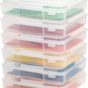oem/odm iris usa board game storage and organizer portable plastic project case box with snap-tight latch, 6-pack, fits 8.5" x 11" and a4 papers, for magazine document craft hobby art supplies, thick, clear wholesale supplier & factory