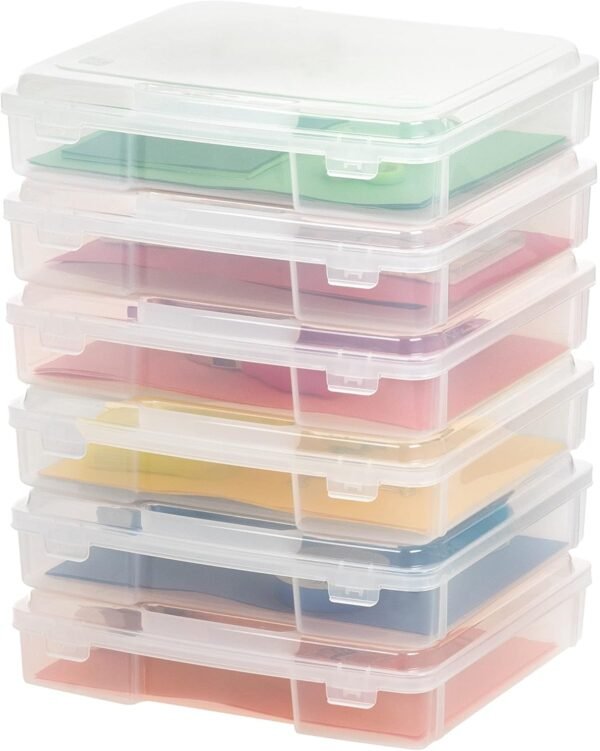 oem/odm iris usa board game storage and organizer portable plastic project case box with snap-tight latch, 6-pack, fits 8.5" x 11" and a4 papers, for magazine document craft hobby art supplies, thick, clear wholesale supplier & factory