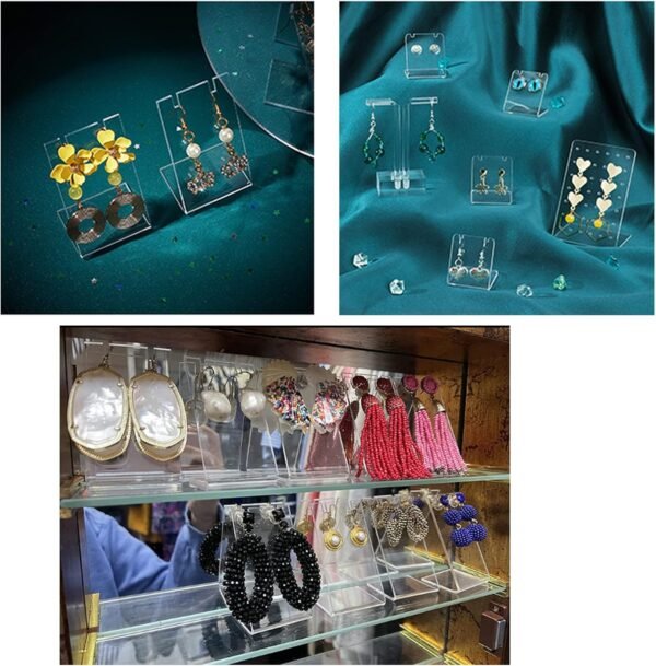 oem/odm ph pandahall 10pcs acrylic earring holder single pair l-shape jewelry displays stand earring organizer for jewelry dangling slant back display props show retail store marketing 1.3x1.7x3 inch wholesale supplier & factory