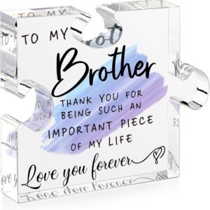 oem/odm gifts for brother - brother gifts from sister - christmas birthday gifts for brother - 4 * 4.7" acrylic puzzle with gifts box, brother fathers day, gifts from sister, best brother ever plaque wholesale supplier & factory
