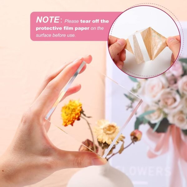 oem/odm remerry 4 pieces 3 x 3 x 1 acrylic square display block clear polished acrylic cube jewelry stand ring showcase display holder base wholesale supplier & factory