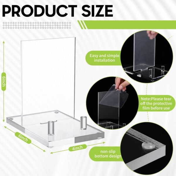 oem/odm yousoontic acrylic book display stand clear easel plate stand for displaying books, picture, notebooks, platter, photo, artworks(4 x 6 x 6 inch) wholesale supplier & factory