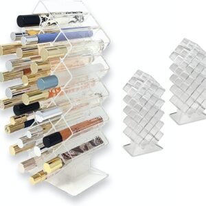 oem/odm by alegory byalegory (set of 2) acrylic rollerball perfume makeup organizer stand 28 space cosmetic beauty vanity storage w/ deep slots refillable container - clear wholesale supplier & factory