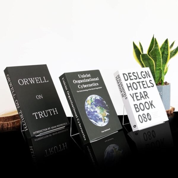 oem/odm trophable 12pack acrylic book stand, 4x5 inch clear book display easel clear acrylic holder for displaying picture，notebooks,music sheets artworks,cds wholesale supplier & factory