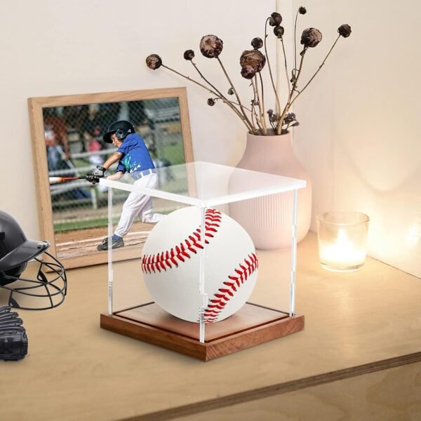 oem/odm acrylic display case for baseball clear acrylic display stand holder uv protection dust-proof memorabilia display case (1 baseball) wholesale supplier & factory
