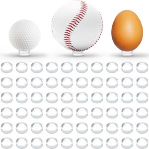 oem/odm 100 pcs ring golf ball display case 0.6 inches clear baseball holder golf ball holder small baseball acrylic stands round ring stand acrylic display stands for small balls, egg, spheres, marble wholesale supplier & factory