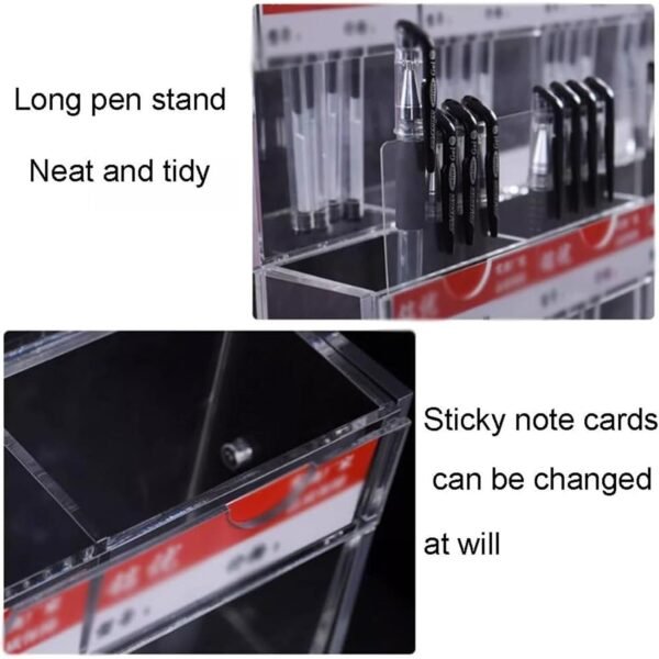 oem/odm transparent acrylic display pen holder, acrylic vertical marker organizer, bookstore large capacity pen display stand, stationery storage brush case, art supply storage organizers for school supplie(1 wholesale supplier & factory