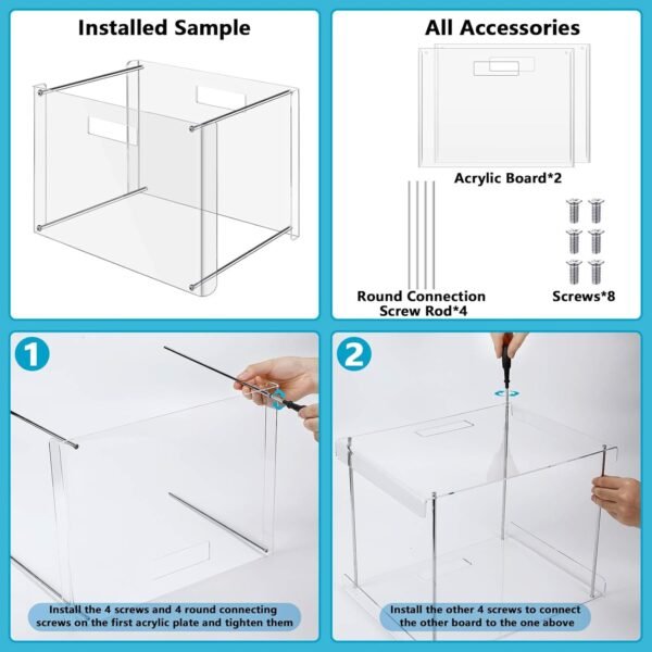 oem/odm 24 hanging file folder with acrylic organizer for letter/a4 size desktop clear file storage box with handles for home work office use(white) wholesale supplier & factory