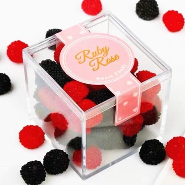 oem/odm acrylic box with lid clear display box plastic square cube 24 packs easter candy boxes jewelry storage box wedding party decorative boxes wholesale supplier & factory