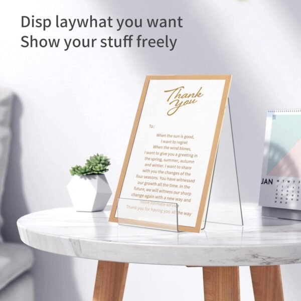 oem/odm 6 pack acrylic book stand, clear book display holder, book easel stand for display tablets, album, postcard, artworks, magazines, notebooks, textbooks, cds, etc (6 inch) wholesale supplier & factory