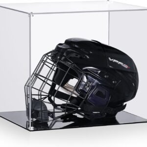 oem/odm all clear acrylic helmet display case, assembly box for helmet display, high-end memory box for memorabilia (15x12x13”) wholesale supplier & factory