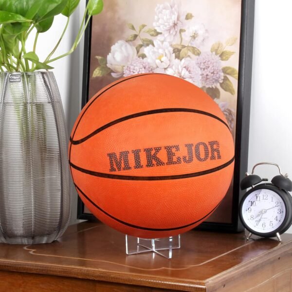 oem/odm acrylic ball stand holder display stand for football basketball soccer, volleyball rugby sports ball storage rack, trophy autograph memorabilia display cases (3.54x1.3 inch, clear) wholesale supplier & factory