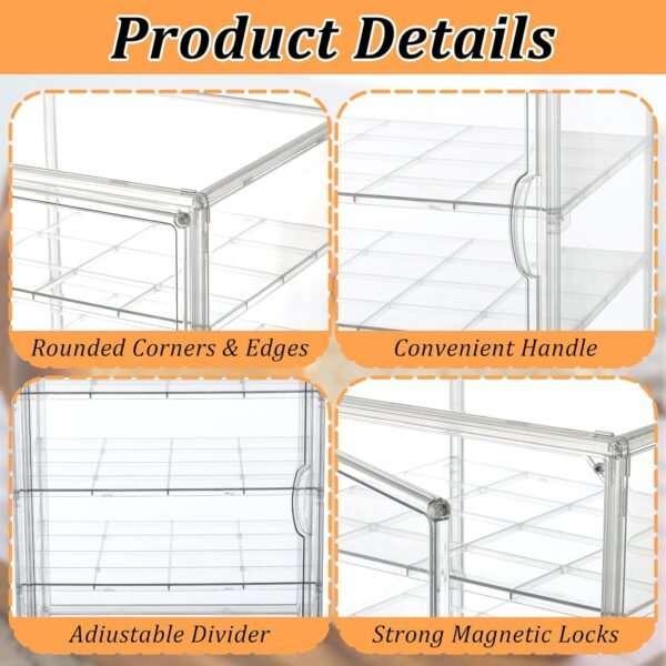 oem/odm 4 layers adjustable clear bread storage box for kitchen countertop,large bread storage container, 4 layers acrylic pastry display case, clear boxes bread holder for bread, bagel, muffins wholesale supplier & factory