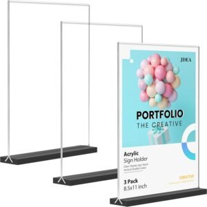 oem/odm acrylic sign holder desktop display holder for homes restaurants offices shops (3 pack 8.5x11 black) wholesale supplier & factory