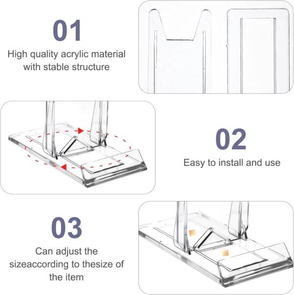 oem/odm cobee 12 pack adjustable book display stand, acrylic plate holders for displaying picture stands for display purse display stand for home office supplies festival party decoration wholesale supplier & factory