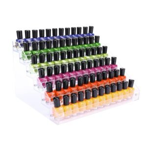 oem/odm acrylic nail polish organizer rack, 6 tier holder stand, paint rack gel nail polish shelf display, sunglass organizer, essential oils storage shelf, holds up to 72 bottles wholesale supplier & factory