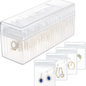 oem/odm acrylic jewelry box organizer, clear jewelry organizer and storage with 20 portable anti tarnish jewelry bags, travel jewelry case for earrings/rings/necklaces gifts for women girls, clear wholesale supplier & factory