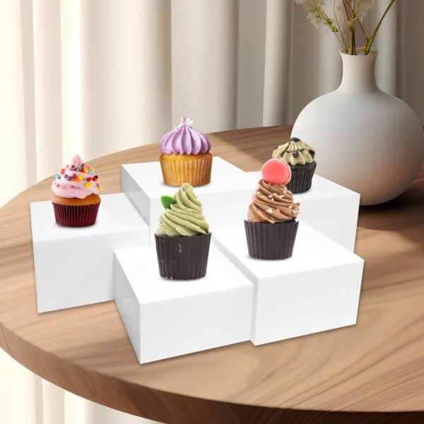 oem/odm 8 pack acrylic risers for display acrylic display nesting cubes hollow bottoms display stand acrylic cube boxes acrylic decorative stand for cosmetics jewelry display wholesale supplier & factory