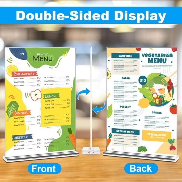 oem/odm ehwine acrylic sign holder 8.5 x 11, 10 pack double-sided stand up table top sign holders, clear acrylic picture frame menu flyer paper holder display stand for office business store wedding party wholesale supplier & factory