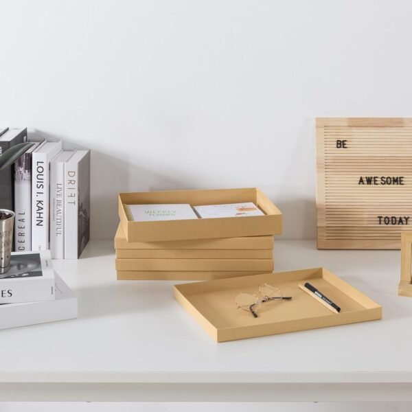 oem/odm soul & lane document storage boxes - set of 3 (13.2" x 9.8" x 1.8"), versatile photo & craft organizer for home office, stackable cardboard storage for letters, papers, files & memorabilia, kraft wholesale supplier & factory