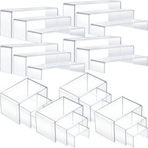 oem/odm 8 sets acrylic display risers u shaped clear product stand transparent cake dessert candy perfume stand shelves display shelf for collectibles table showcase box food glass organize and decoration wholesale supplier & factory