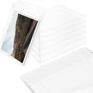 oem/odm oomcu 40 pack clear pet plastic boxes,transparent holiday greeting card and photo storage protector envelope box cases for photos letter paper party favors(5.91" x 4.53" x 0.63") wholesale supplier & factory