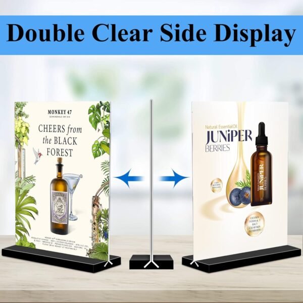 oem/odm 6pack acrylic sign holder 8.5x11 vertical ,clear sign holder double-sided ,plastic flyer stand menu table display holders,acrylic paper holder plastic picture frames for office restaurants show fair wholesale supplier & factory