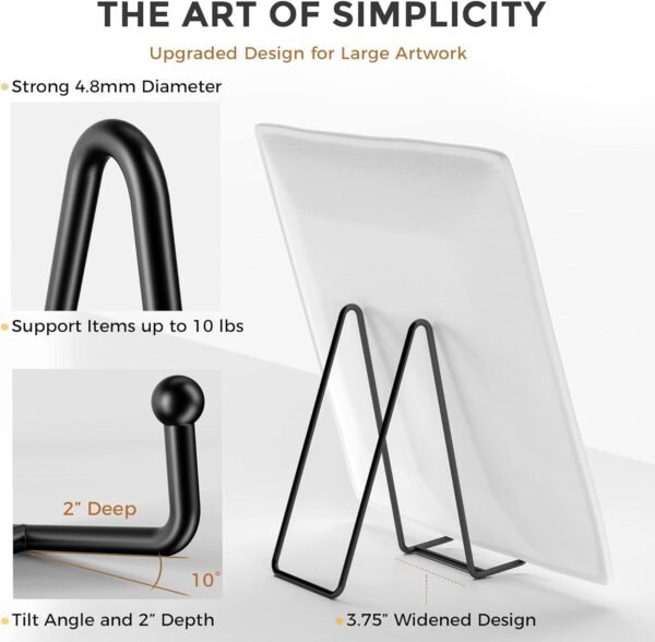 oem/odm tr-life plate stands/holder for display, 8 inch, large, metal frame for picture, decorative platter, book, photo easel (2 pack) wholesale supplier & factory