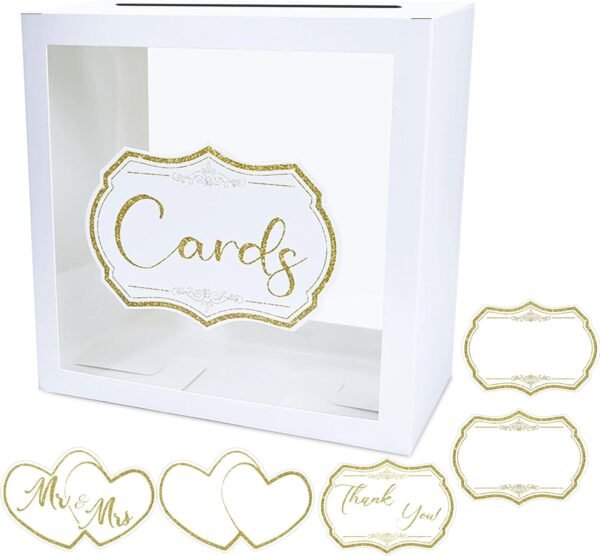 oem/odm white card box, gift card box holder clear card box for wedding receptions, retirements, birthdays party, bridal & baby showers, anniversaries wholesale supplier & factory
