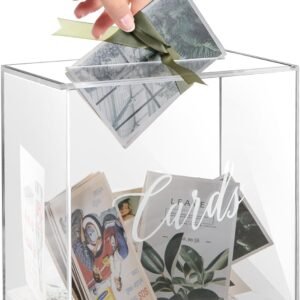 oem/odm clear acrylic card box with slot, large blank gift card boxes for reception, party, wishing well, money box holder, graduation decorations, baby shower wholesale supplier & factory